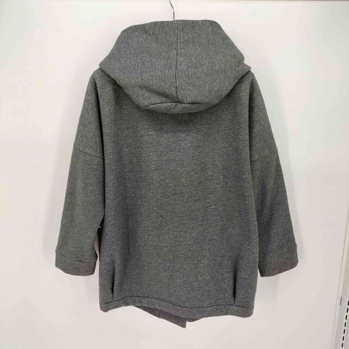アツロウタヤマ ATSURO TAYAMA 裏起毛 フーデッド スウェット ショートコート レディース JPN:36